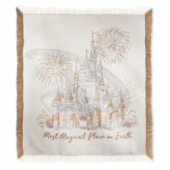 Best deal 👍 Disney Throw Blanket - Cinderella Castle Damask - Walt Disney World 👏