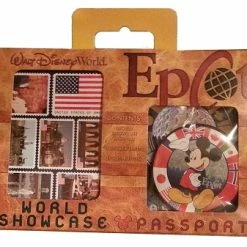 Promo 🧨 Disney Epcot Passport - World Showcase Sticker And Button Set 😀