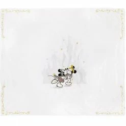 Outlet ???? Disney Throw Blanket - Holiday Mickey & Minnie With Castle - Gold & Silver ????