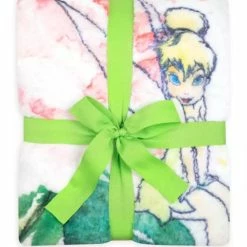 Cheapest ✨ Disney Throw Blanket - Tinker Bell Icon Floral - Fleece ❤️