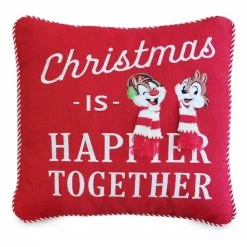 Flash Sale 🔥 Disney Throw Pillow - Holiday Chip 'n Dale - Happier Together 🌟