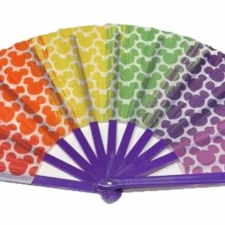 Best Pirce ✔️ Disney Folding Fan - Rainbow Mickey Icons ⭐